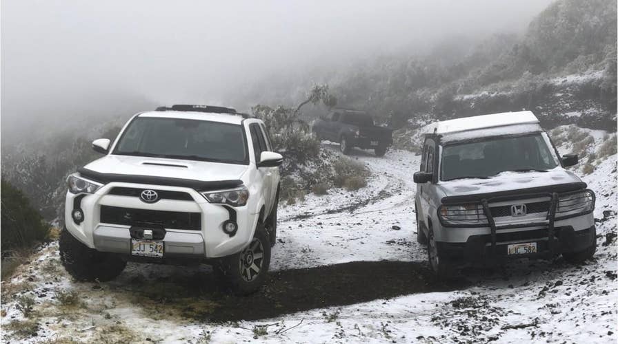 Hawaii sees unusual snow from strong winter storm