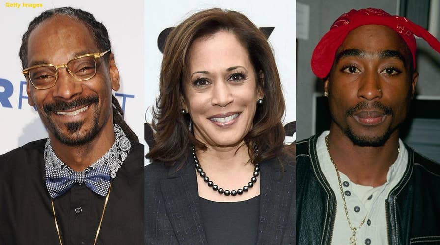 Kamala Harris says she listened to Snoop Dogg and Tupac in college, yet their albums came out after she graduated
