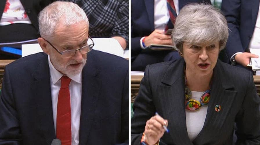 Corbyn accuses May of blackmail over 'deeply flawed' Brexit deal