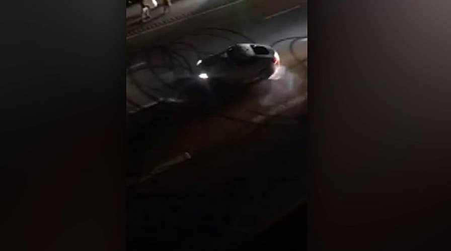 Driver doing doughnuts on Tennessee highway brings traffic to a halt
