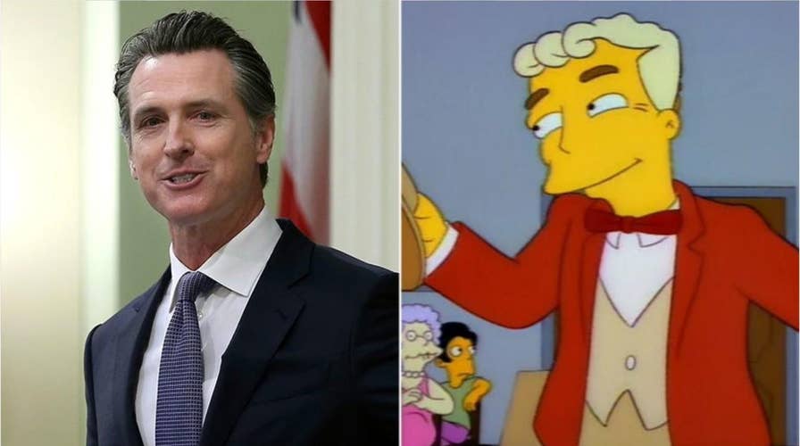 Gavin Newsom talks state's high-speed rail decision, gets compared to 'The Simpsons' character