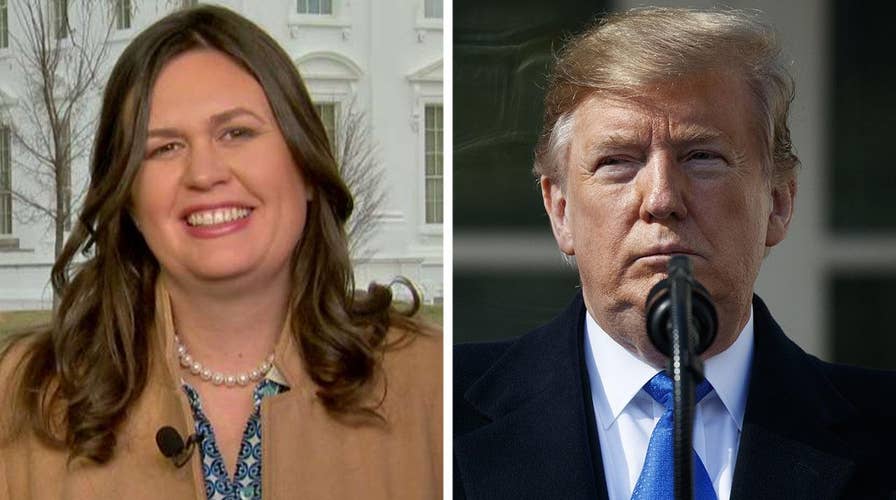 Sarah Sanders says President Trump is fulfilling his constitutional duty to protect America