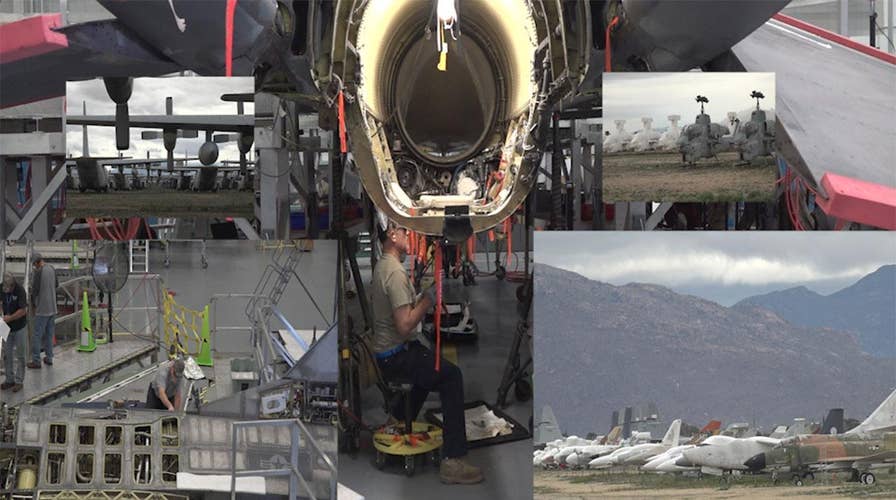 Boneyard stores, recycles, refurbishes military planes