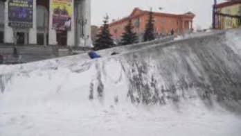 Black snow raises health concerns for residents of Prokopyevsk, Russia