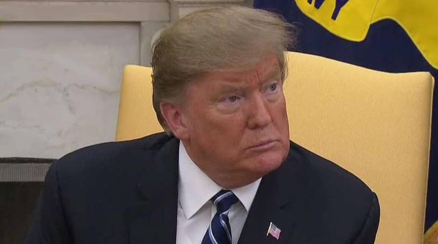 President Trump says the release of the Mueller report will be up to Attorney General Bill Barr