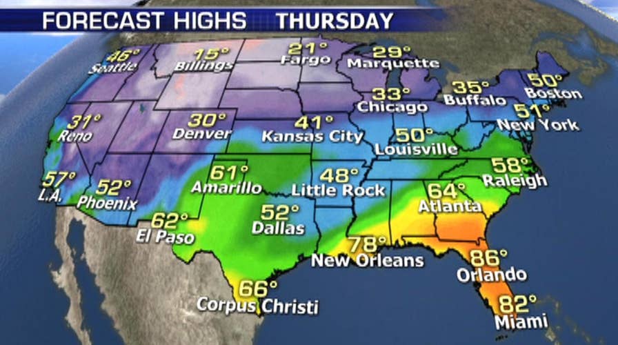 National forecast for Thursday, February 21