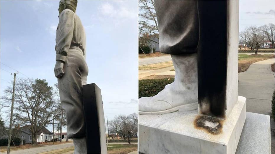 statue vandals seem to