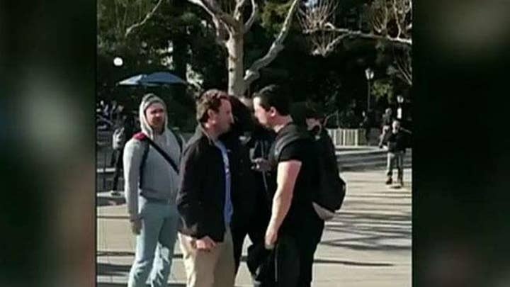 Police say they have identified a potential suspect in the assault on a conservative activist on Berkeley campus