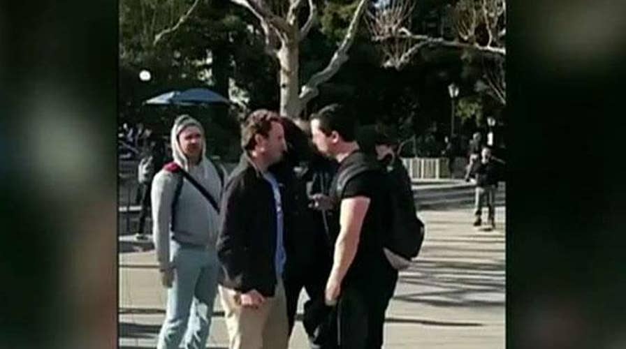 Police say they have identified a potential suspect in the assault on a conservative activist on the Berkeley campus