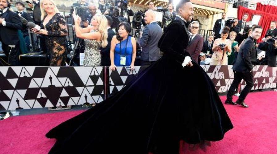 Oscars fashion: Billy Porter defies tradition and steps out onto the red carpet in a gown by designer Christian Siriano