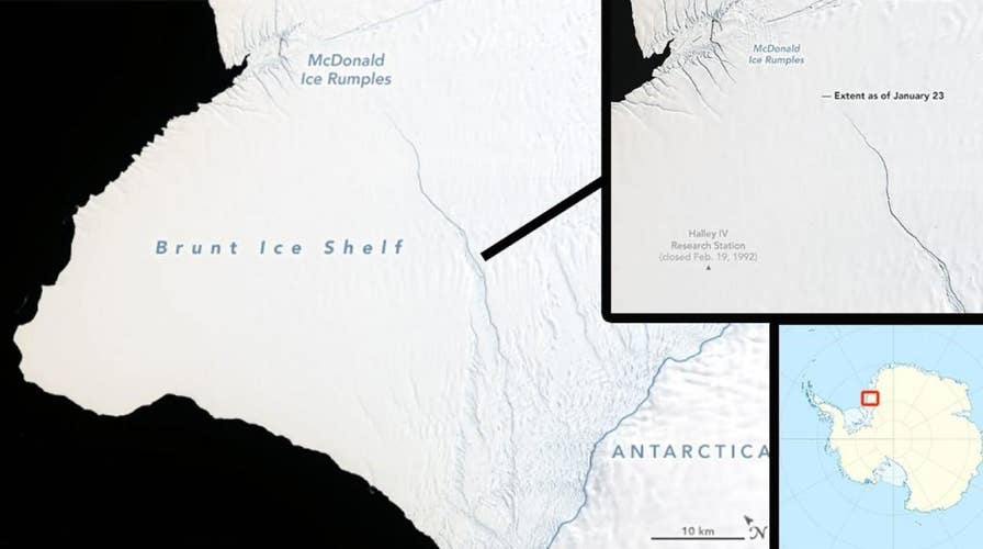 NASA concerned as iceberg twice the size of New York City is about to break off from Antarctica