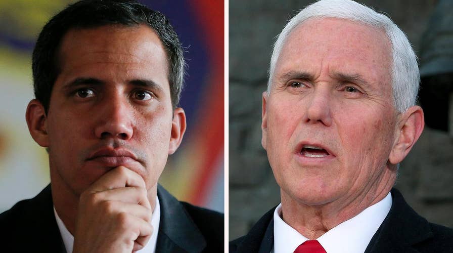 Pence meeting with Venezuelan opposition leader Guaido after weekend of violence