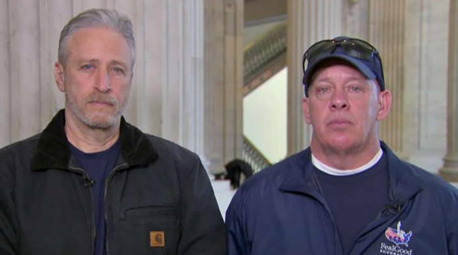 Jon Stewart joins push on Capitol Hill for a permanent compensation fund for 9/11 first responders
