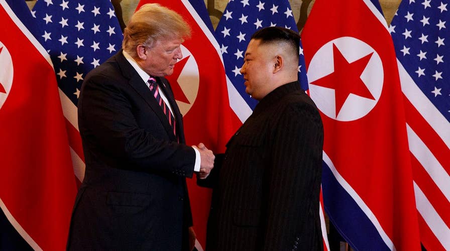 President Trump, Kim Jong Un make first joint appearance in Vietnam