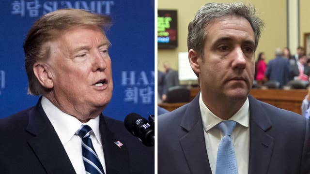 President Trump responds to 'fake hearing' with Michael Cohen