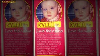 Couple mocked for unusual baby name: 'KVIIIlyn'