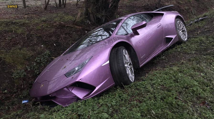$250,000 Lamborghini Huracan found abandoned in a ditch