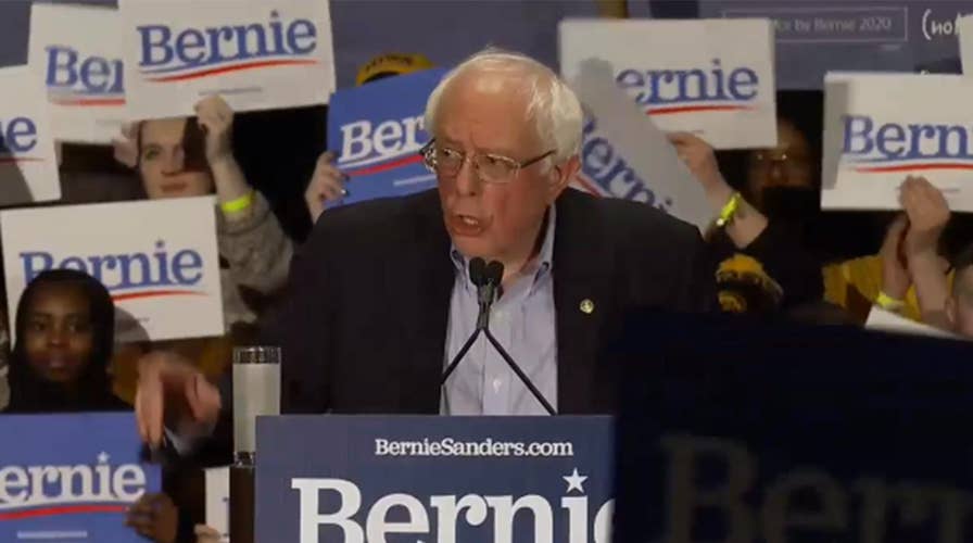 Bernie Sanders slams Trump during campaign rally speech