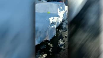Nebraska trooper stunned to 'pull over' car made of snow