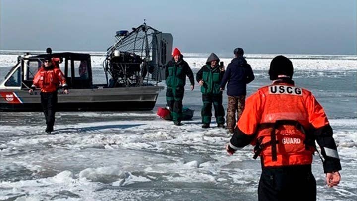 46 fishermen rescued from Lake Erie after ice floe separates from shore