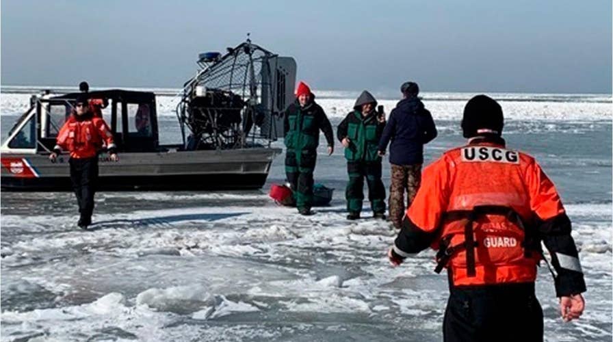 46 fishermen rescued from Lake Erie after ice floe separates from shore