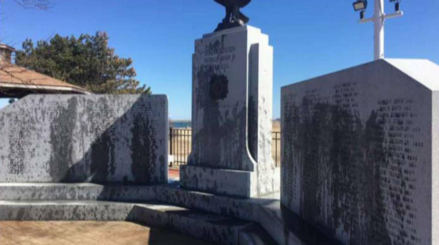 Vandals target WWII memorial in Boston