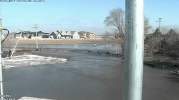 Nebraska flooding that impacted capital's water supply seen in time-lapse video