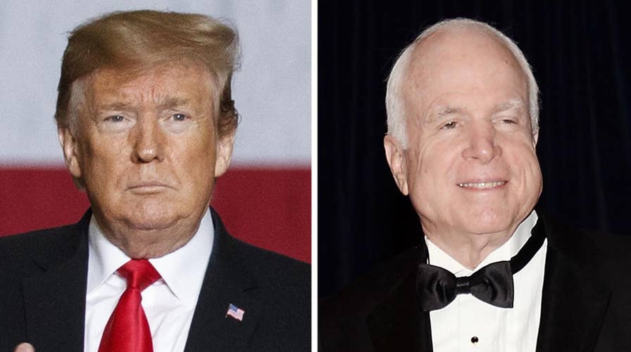 President Trump attacks former Sen. John McCain at an Ohio rally