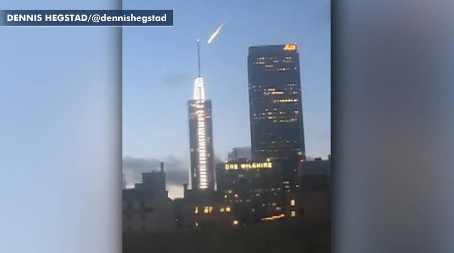Mysterious streak of light spotted over Los Angeles