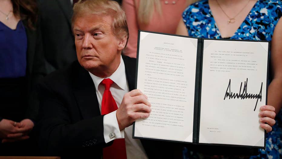 Trump Signs Executive Order To Promote Free Speech On College Campuses 