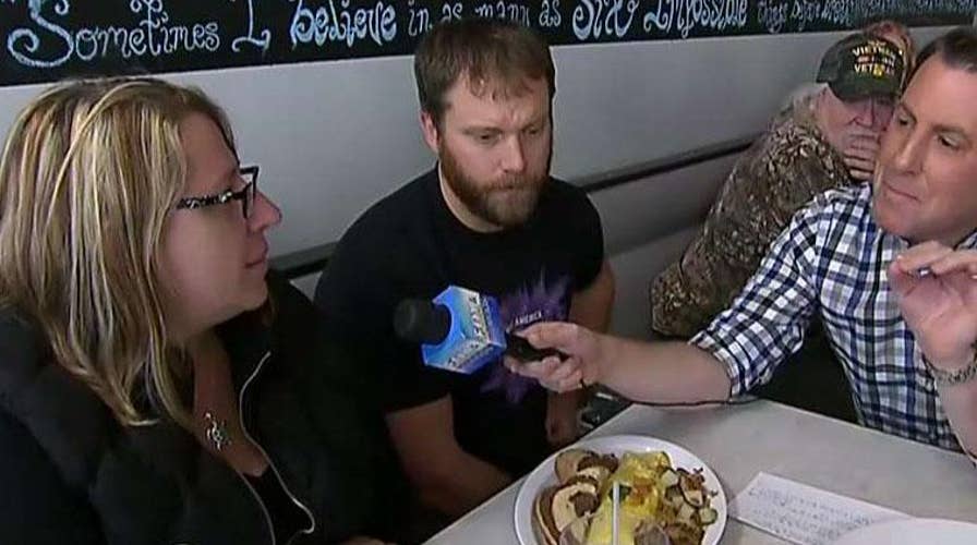 Todd Piro speaks to veterans about the end of the Mueller investigation