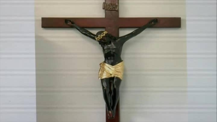 Police investigating the theft of a crucifix stolen from a Catholic church in Cathedral City, California