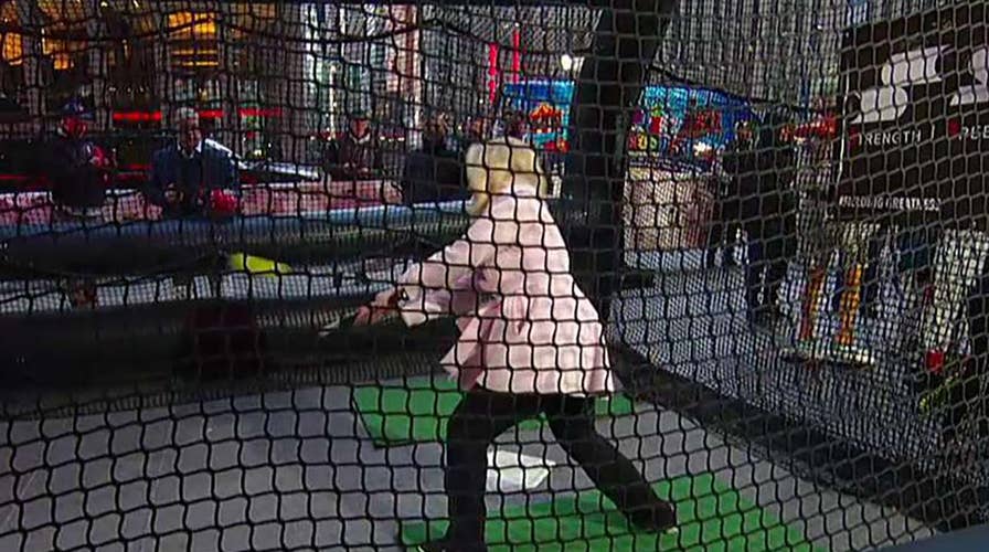 Batter up! 'FOX & Friends' hosts take a swing on MLB opening day