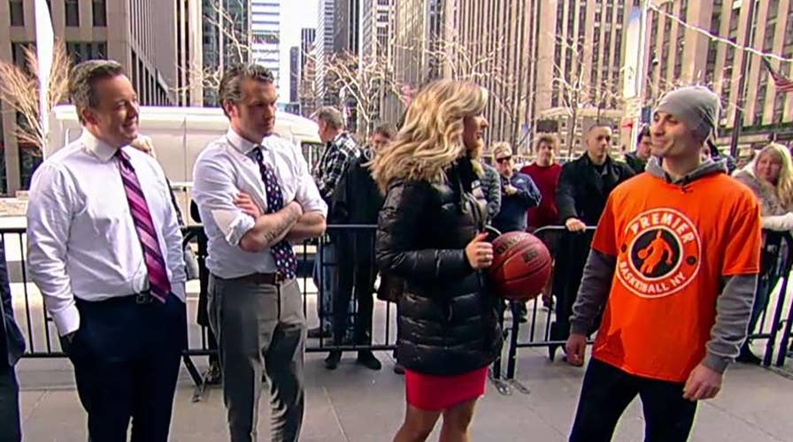 Ed Henry and Pete Hegseth have a March Madness shooting rematch