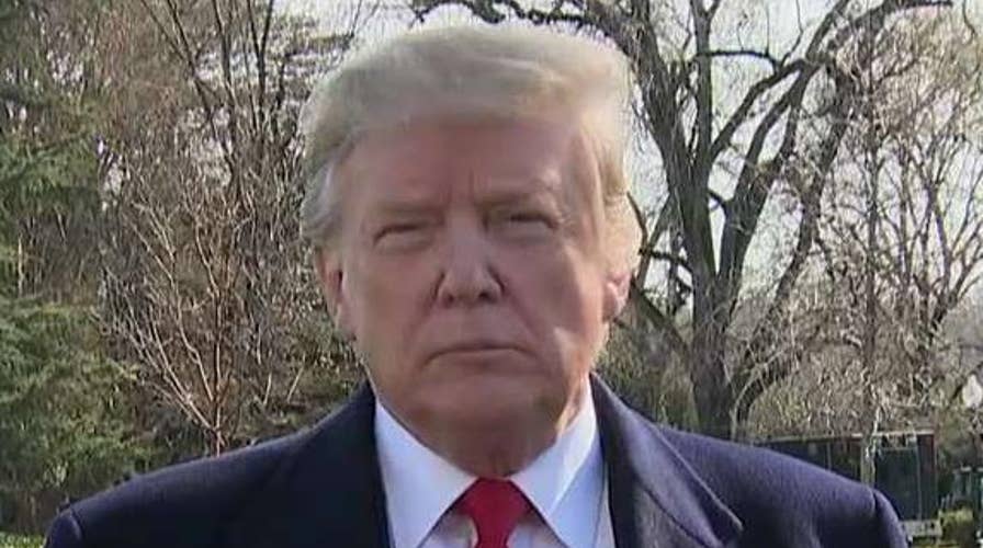President Trump makes remarks before departing the White House for a rally in Michigan