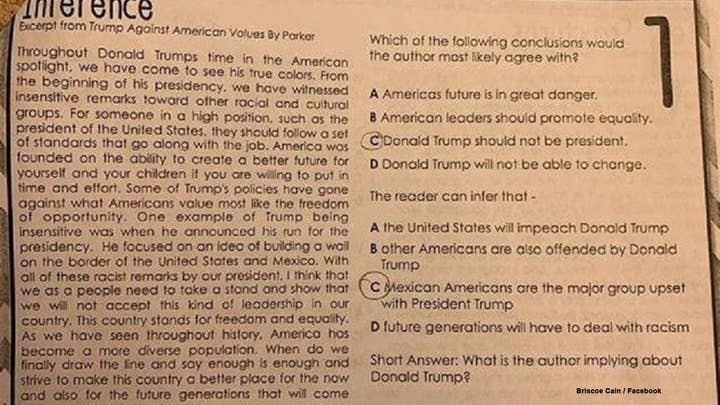 Texas teacher receives death threats after giving out assignment critical of President Trump