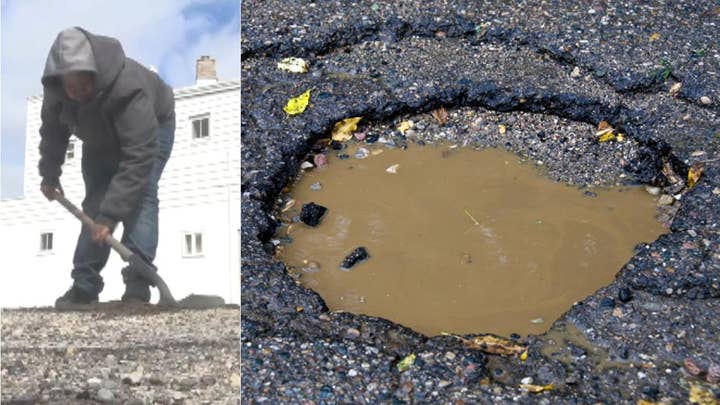 Michigan boy, 12, fills potholes himself to help his neighbors