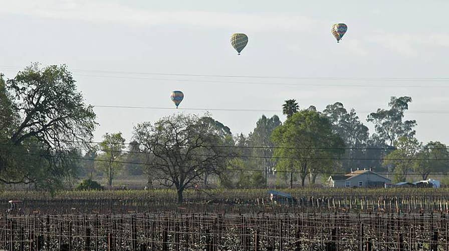 Three hospitalized after hot air balloon hits live power line in California