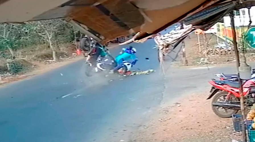India: A scooter rider’s miracle escape after getting hit at full speed by another biker