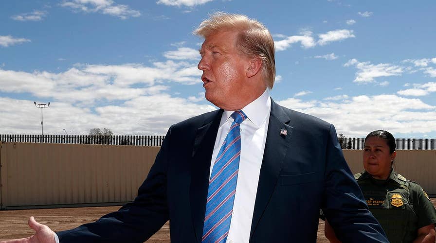 President Trump says new border wall 'looks great'