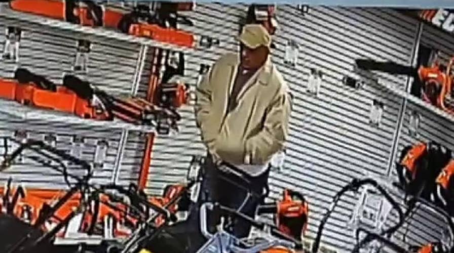 Raw video: California shoplifter hides chainsaw in his pants