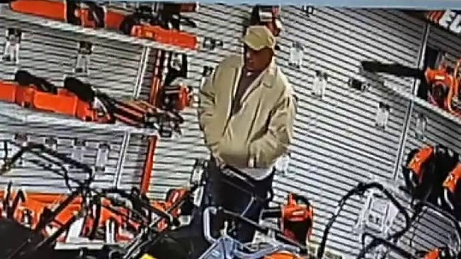 Video Shows Man Allegedly Stealing Chainsaw Hiding It In His