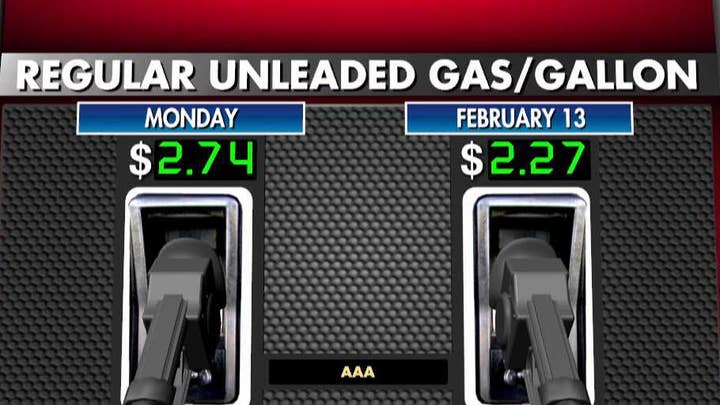 National average price for regular unleaded gas rises
