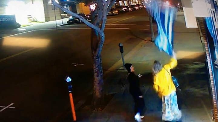 'Thin blue line' flag torn down and tossed to the floor in a brazen act of vandalism