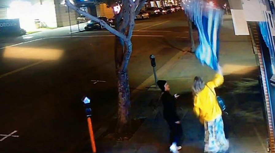 'Thin blue line' flag torn down and tossed to the floor in a brazen act of vandalism