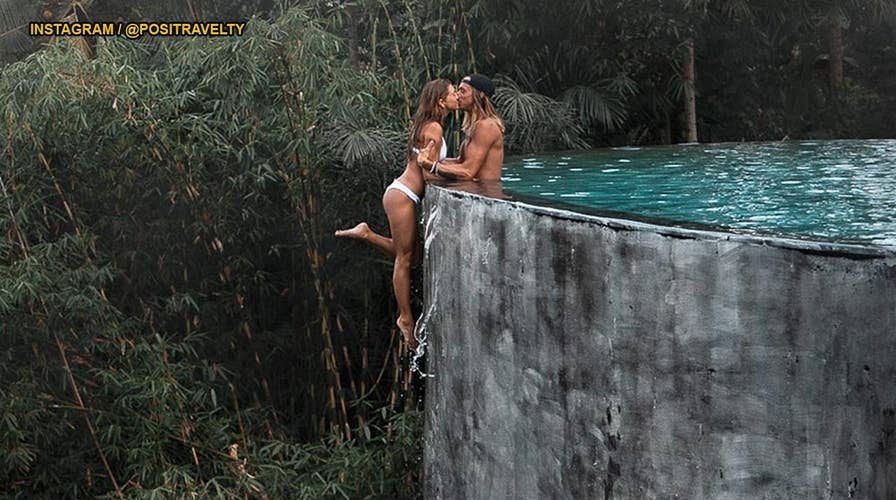 Instagram-famous couple defends 'stupid' snap on the edge of an infinity pool