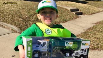 Boy who loves cleaning up trash gets birthday surprise from Waste Management crew