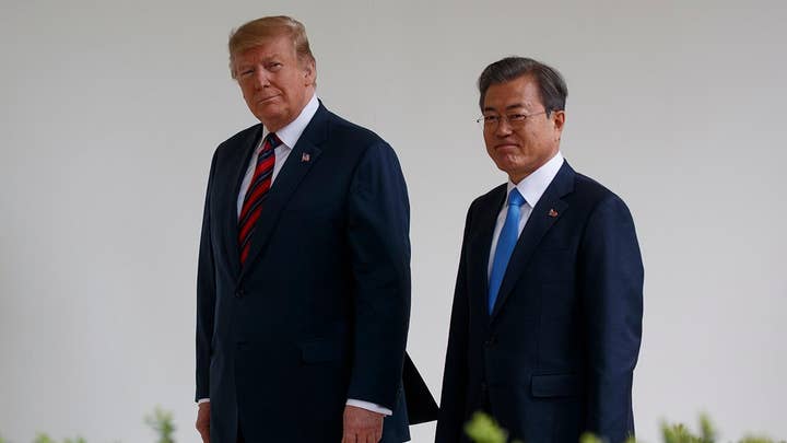 Trump meets with South Korean president to jump start denuclearization talks with North Korea