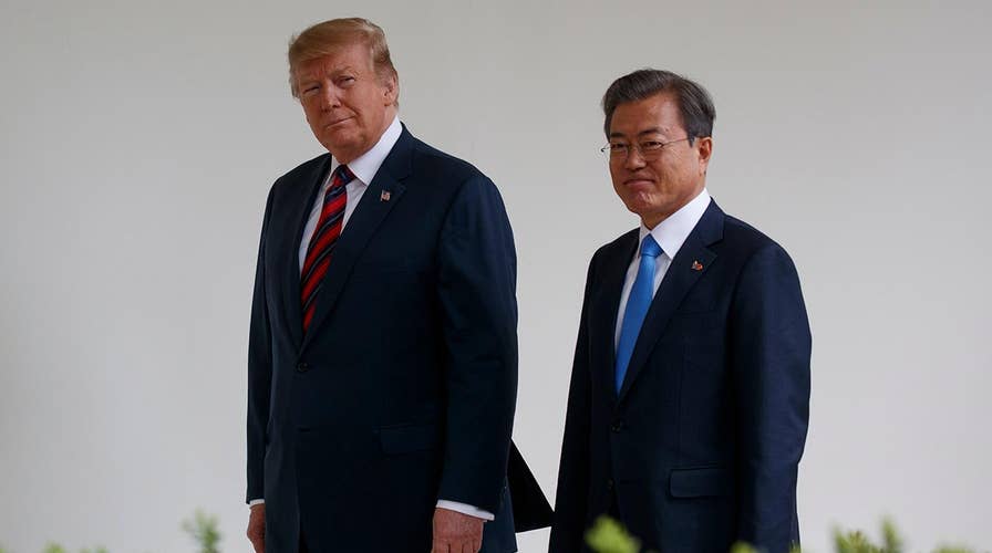 Trump meets with South Korean president to jump start denuclearization talks with North Korea