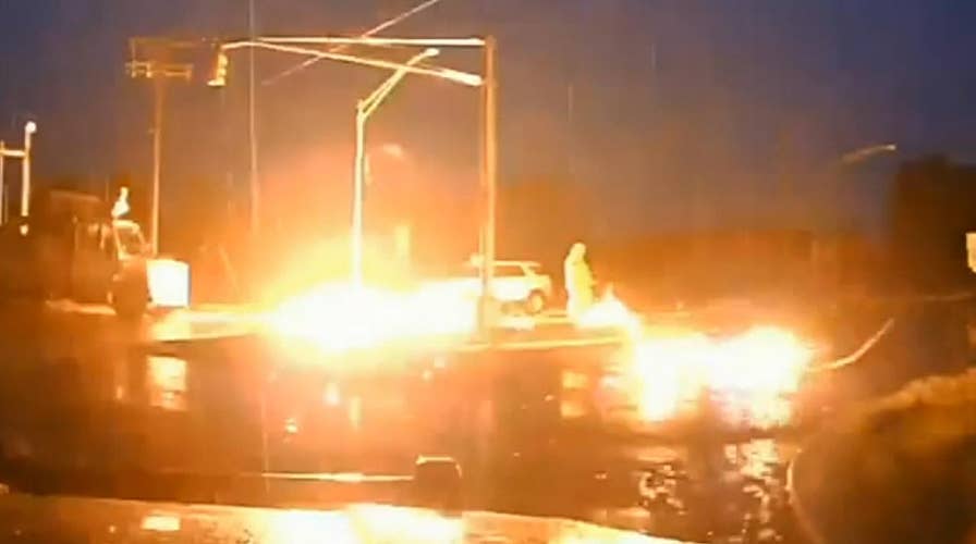 New Jersey Utility Worker Narrowly Escapes Fallen Power Line Erupting ...